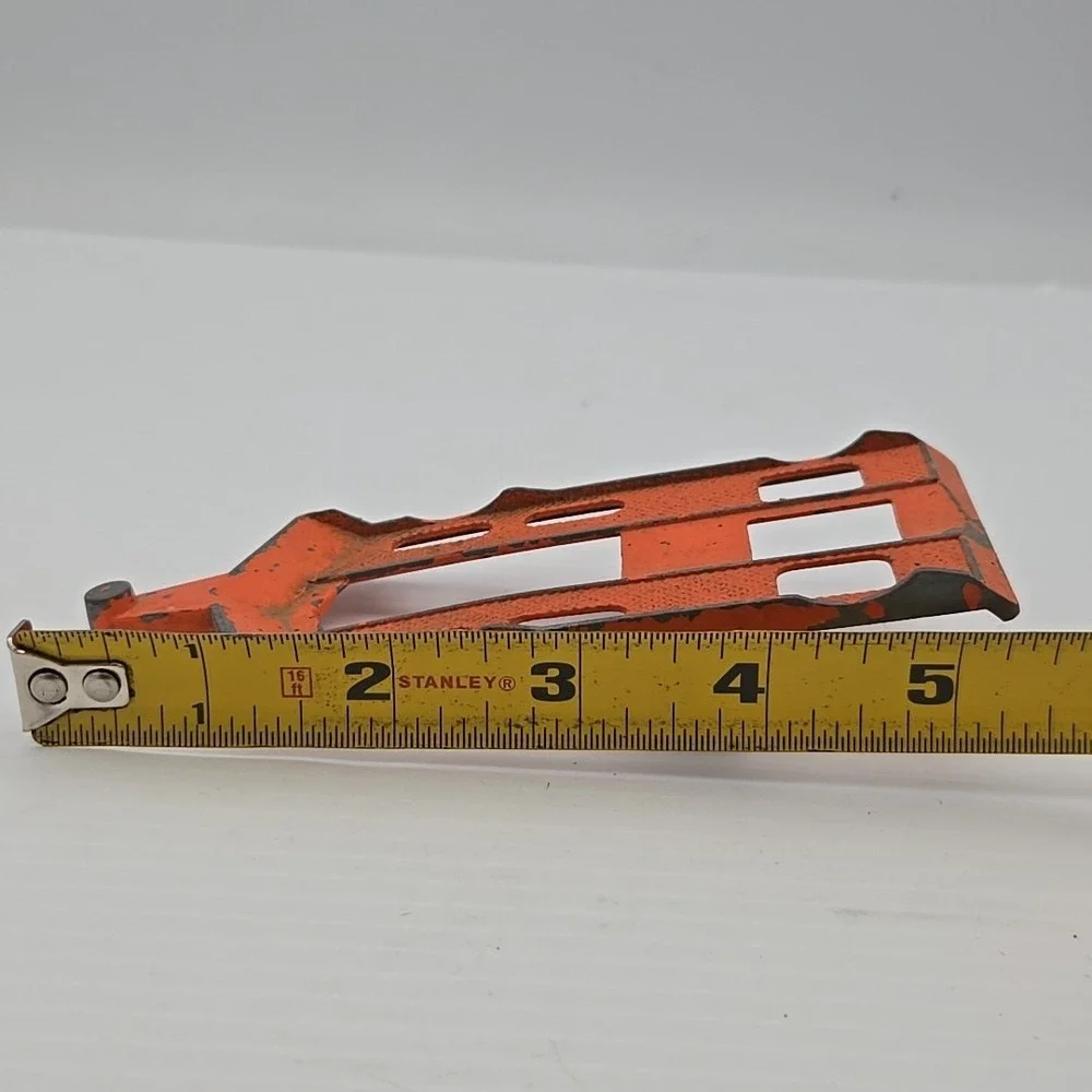 VINTAGE TOOTSIETOY METAL TRAUCK ACCESSORY PULL BEHIND TRAILER HAULER CART ORANGE